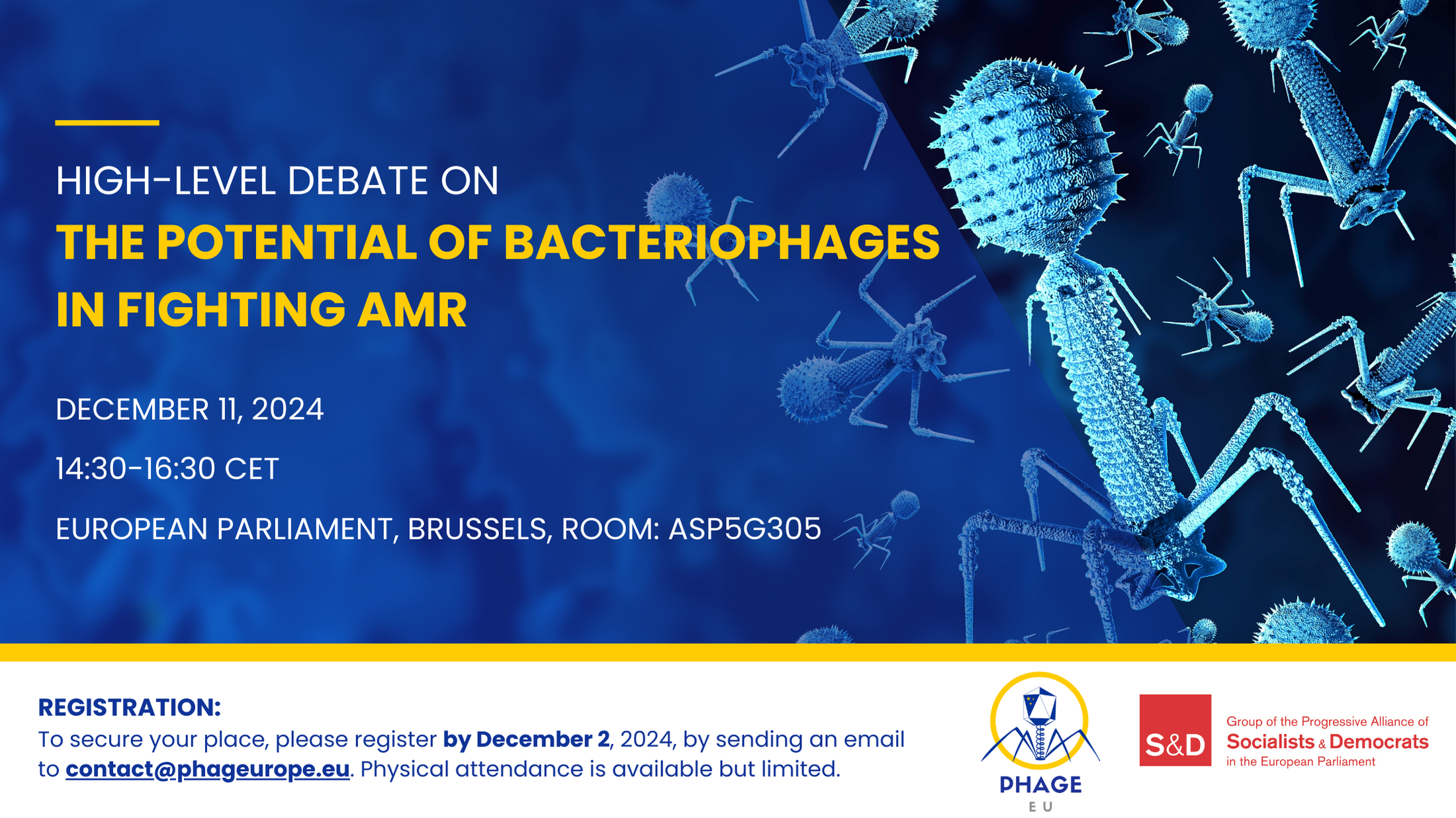 You are currently viewing PhageEU Event in the European Parliament: High-level Debate on the Potential of Bacteriophages in Fighting AMR – Live Broadcast Available